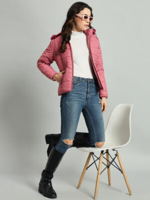 Women Solid Bomber Jacket