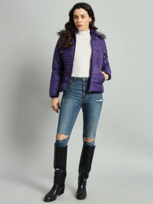 Women Solid Bomber Jacket